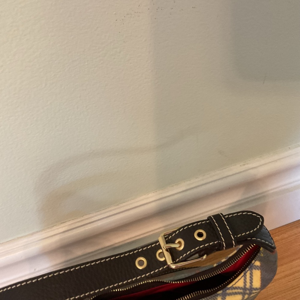 Dooney & Bourke Plaid Shoulder Bag with Leather Trim #2117 - Picture 5 of 6